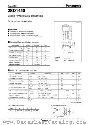 SD1450 datasheet pdf Panasonic