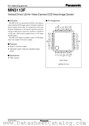 MN3113F datasheet pdf Panasonic