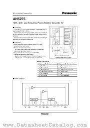 AN5275 datasheet pdf Panasonic