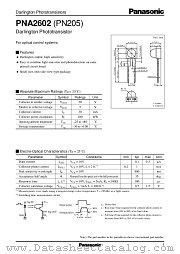 PN205 datasheet pdf Panasonic