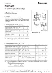 2SB1599 datasheet pdf Panasonic