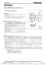 2SC2647 datasheet pdf Panasonic