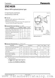 2SC4626 datasheet pdf Panasonic
