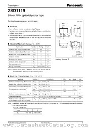 2SD1119 datasheet pdf Panasonic