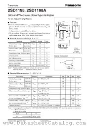 2SD1198A datasheet pdf Panasonic