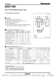 2SD1199 datasheet pdf Panasonic