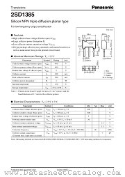 2SD1385 datasheet pdf Panasonic