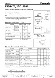 2SD1478 datasheet pdf Panasonic