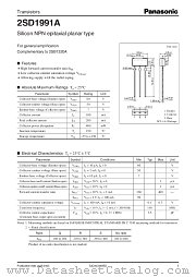 2SD1991A datasheet pdf Panasonic
