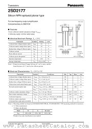 2SD2177 datasheet pdf Panasonic