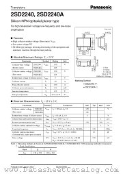 2SD2240 datasheet pdf Panasonic