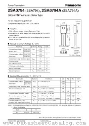 2SA794 datasheet pdf Panasonic