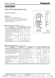 2SA2004 datasheet pdf Panasonic