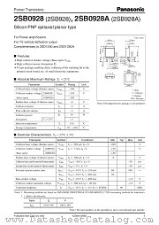 2SB928A datasheet pdf Panasonic
