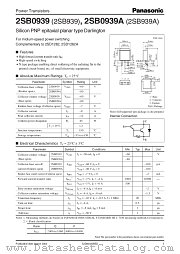 2SB0939A datasheet pdf Panasonic
