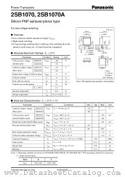 2SB1070 datasheet pdf Panasonic