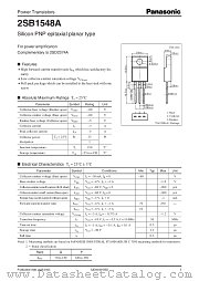 2SB1548A datasheet pdf Panasonic