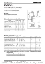 2SC4545 datasheet pdf Panasonic