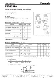 2SD1251A datasheet pdf Panasonic