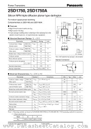 2SD1750 datasheet pdf Panasonic