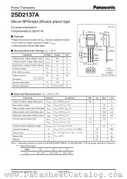 2SD2137A datasheet pdf Panasonic