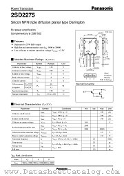 2SD2275 datasheet pdf Panasonic