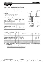 2SD2573 datasheet pdf Panasonic