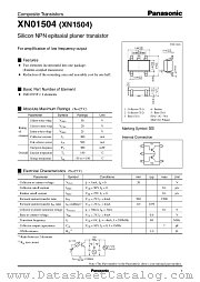 XN01504 datasheet pdf Panasonic