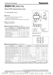 XN04116 datasheet pdf Panasonic
