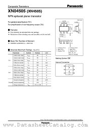 XN04505 datasheet pdf Panasonic