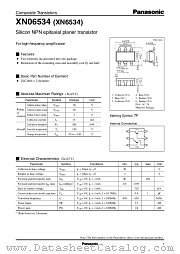XN6534 datasheet pdf Panasonic