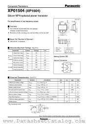 XP01504 datasheet pdf Panasonic