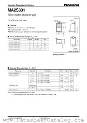 MA2S331 datasheet pdf Panasonic
