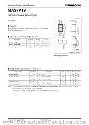 MA27V19 datasheet pdf Panasonic