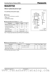 MA2D750 datasheet pdf Panasonic