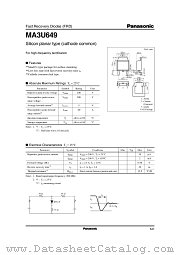 MA3U649 datasheet pdf Panasonic