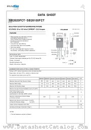 SB2080FCT datasheet pdf Panjit International Inc
