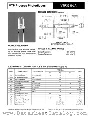 VTP3310LA datasheet pdf PerkinElmer Optoelectronics