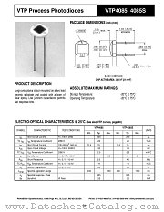 VTP4085 datasheet pdf PerkinElmer Optoelectronics