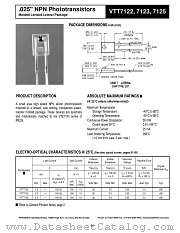 VTT7123 datasheet pdf PerkinElmer Optoelectronics