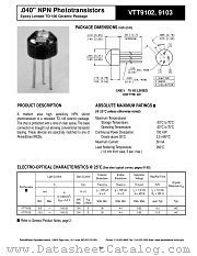 VTT9103 datasheet pdf PerkinElmer Optoelectronics