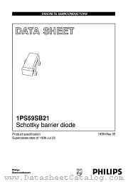 1PS59SB21 datasheet pdf Philips