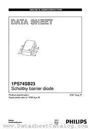 1PS74SB23 datasheet pdf Philips