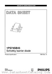 1PS74SB43 datasheet pdf Philips