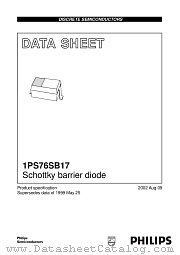 1PS76SB17 datasheet pdf Philips