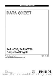 74AHCT30PW datasheet pdf Philips