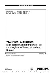 74AHC595D datasheet pdf Philips
