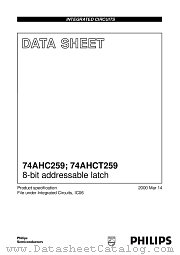 74AHC259D datasheet pdf Philips