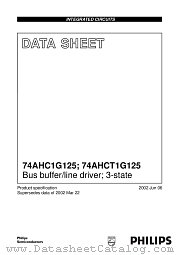 74AHC1G125 datasheet pdf Philips