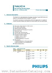 74ALVC14 datasheet pdf Philips